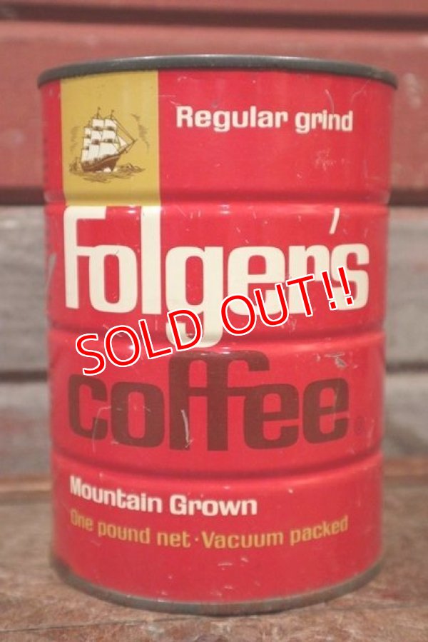 画像1: dp-210201-21 Folger's COFFEE / Vintage Tin Can