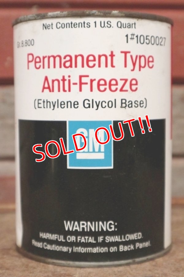 画像1: dp-210201-07 GM / Permanent Type Anti-Freeze One U.S. Quart Can