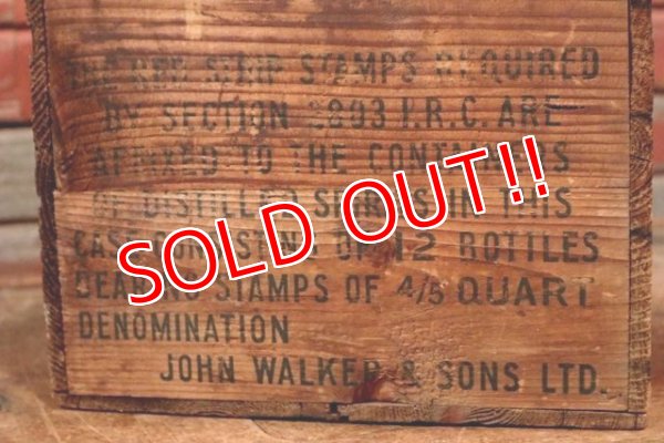 画像8: dp-210201-35 JOHNNIE WALKER / Vintage Wood Box