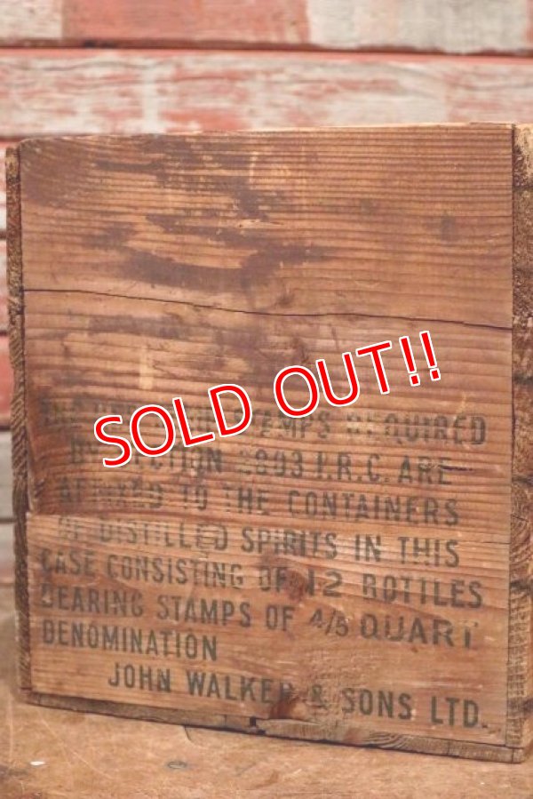 画像7: dp-210201-35 JOHNNIE WALKER / Vintage Wood Box