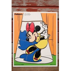 画像: ct-210201-29 Minnie Mouse / Playskool 1980's Wood Frame Tray Puzzle