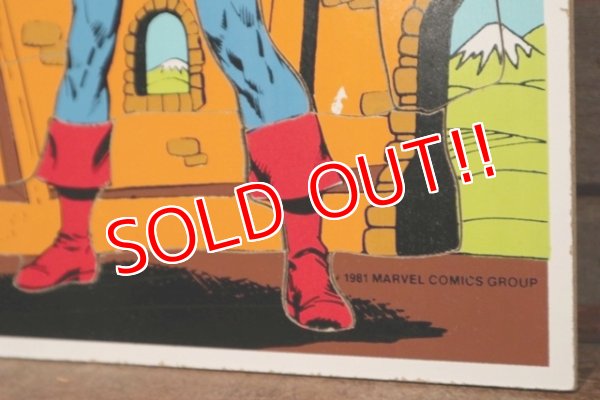 画像4: ct-210201-31 Captain America / Playskool 1980's Wood Frame Tray Puzzle