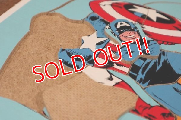 画像5: ct-210201-31 Captain America / Playskool 1980's Wood Frame Tray Puzzle