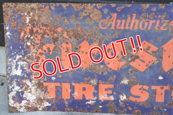 画像2: dp-210201-09 Firestone / 1940's Metal Sign