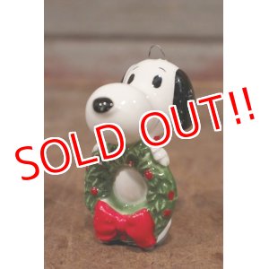 画像: ct-210301-15 Snoopy / Determined 1975 Ornament "Wreath" 