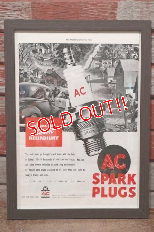 画像1: dp-200701-56 AC SPARK PLUGS / The Saturday Evening Post 1940's Advertisement