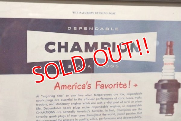 画像2: dp-200701-56 CHAMPION SPARK PLUGS / The Saturday Evening Post 1949 Advertisement