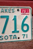 画像3: dp-210301-22 License Plate 1971 "MINNESOTA"