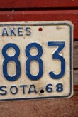 画像3: dp-210301-23 License Plate 1968 "MINNESOTA"