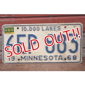 画像: dp-210301-23 License Plate 1968 "MINNESOTA"
