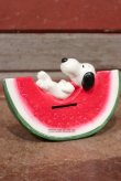 画像1: ct-210301-26 Snoopy / Determined 1970's Coin Bank "Watermelon"