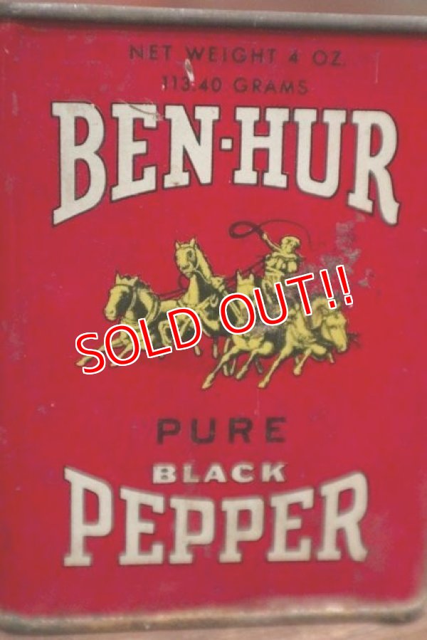 画像2: dp-210301-43 BEN-HUR PURE BLACK PEPPER / Vintage Tin Can