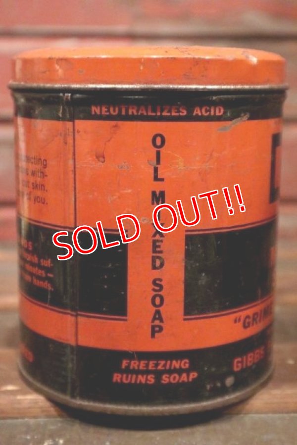画像3: dp-210301-45 GIBBS BATTERY CO.,INC GB OIL MIXED SOAP / Vintage Tin Can