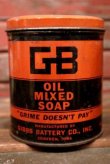 画像1: dp-210301-45 GIBBS BATTERY CO.,INC GB OIL MIXED SOAP / Vintage Tin Can