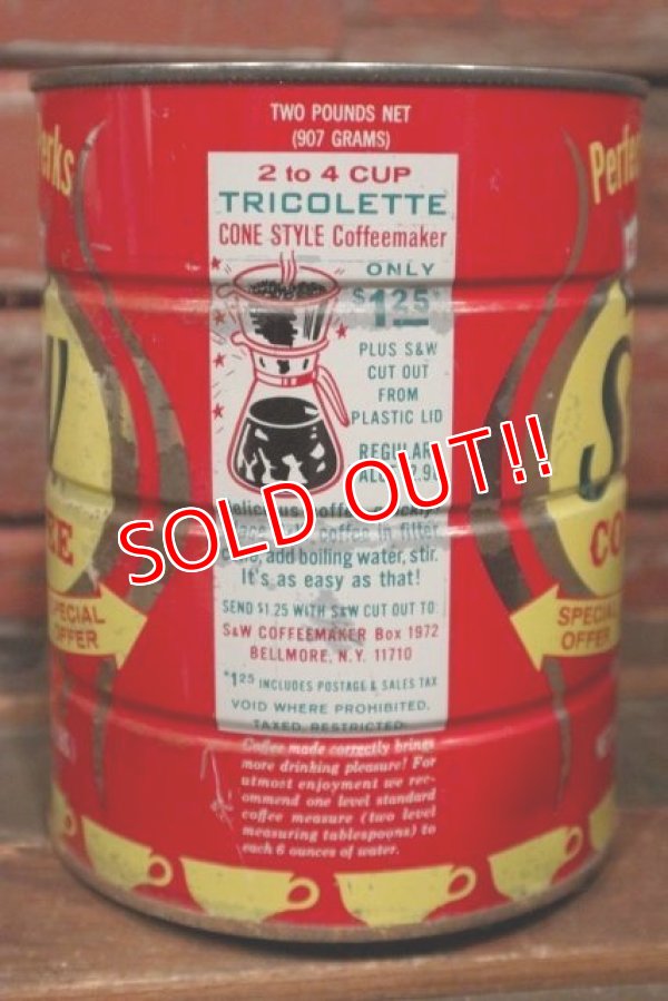 画像4: dp-210301-65 S and W COFFEE / Vintage Tin Can