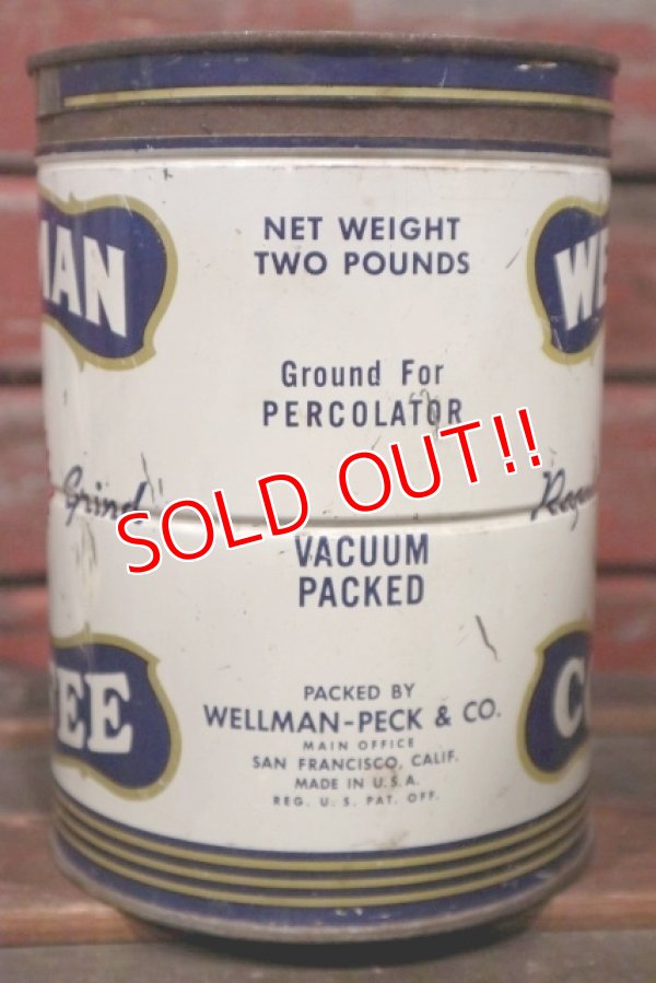 画像3: dp-210301-64 WELLMAN COFFEE / Vintage Tin Can