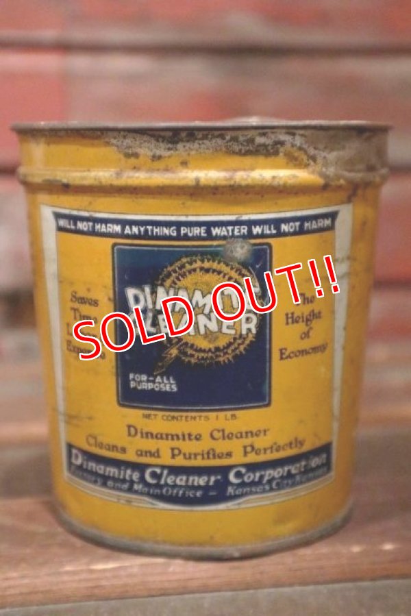 画像1: dp-210301-46 DINAMITE CLEANER / Vintage Tin Can