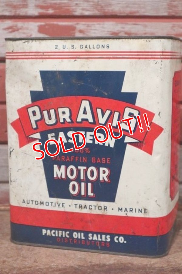 画像2: dp-210301-38 PUR AVIS EASTERN / 2 GALLONS MOTOR OIL Can
