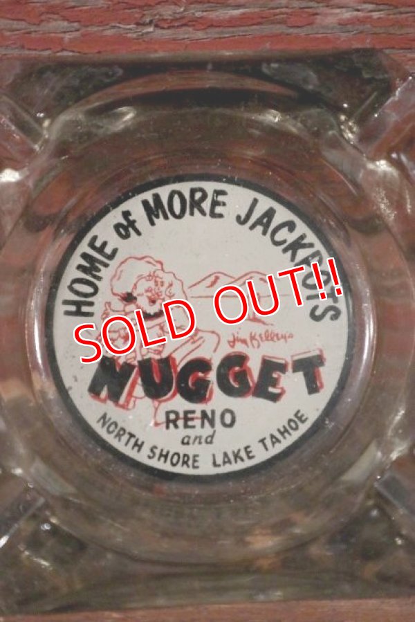 画像1: dp-210401-22 Home of More Jackpots NUGGET / Vintage Glass Ashtray