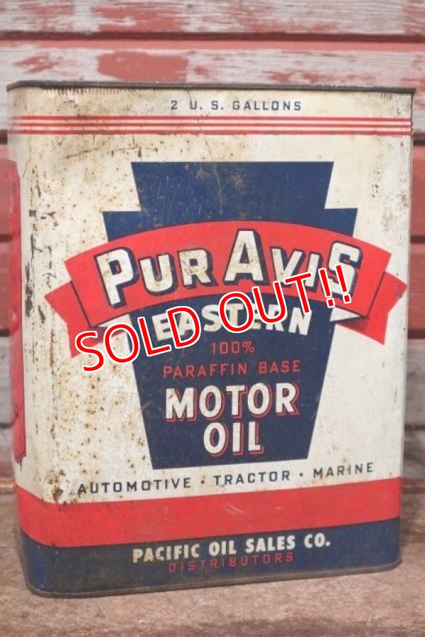 画像1: dp-210301-38 PUR AVIS EASTERN / 2 GALLONS MOTOR OIL Can