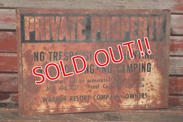 画像1: dp-210401-25 PRIVATE PROPERTY Metal Sign 