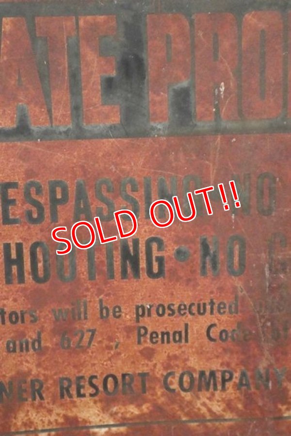 画像3: dp-210401-25 PRIVATE PROPERTY Metal Sign 