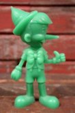 画像1: ct-210301-66 Pinocchio / MARX 1970's Plastic Figure (Green)