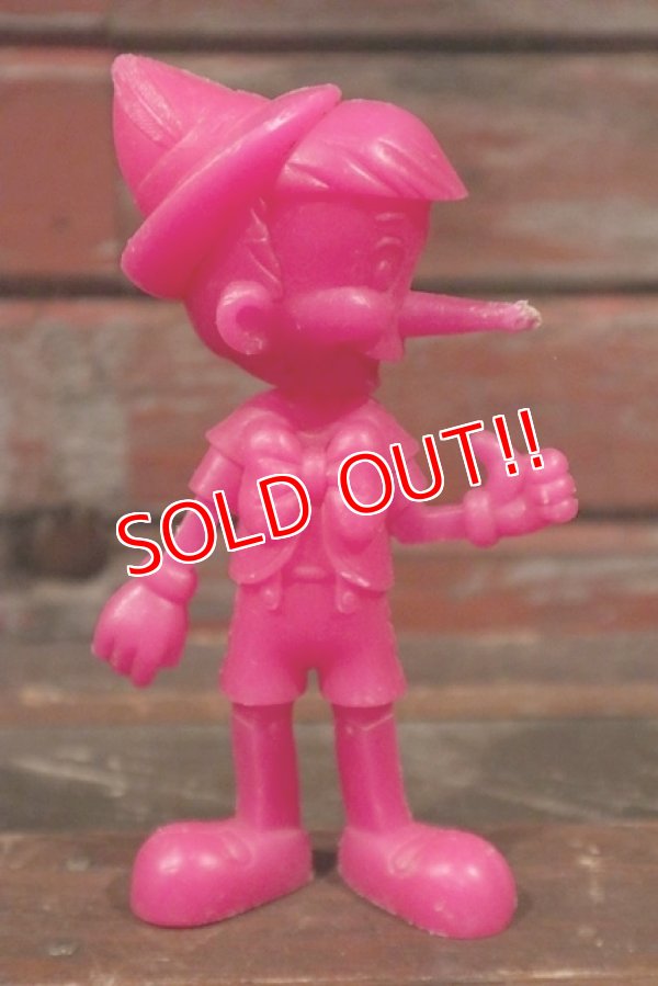 画像1: ct-210301-67 Pinocchio / MARX 1970's Plastic Figure (Pink)