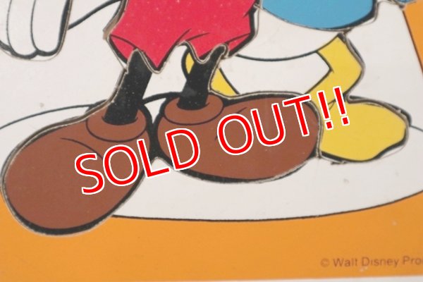 画像4: ct-210201-27 Mickey Mouse & Donald Duck / Playskool 1980's Wood Frame Tray Puzzle