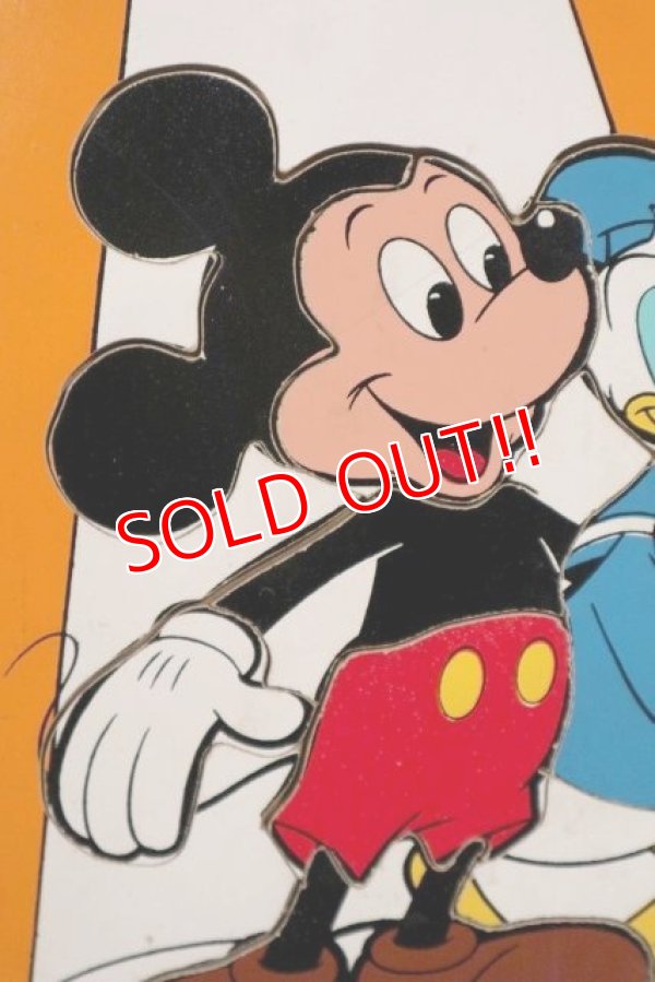 画像2: ct-210201-27 Mickey Mouse & Donald Duck / Playskool 1980's Wood Frame Tray Puzzle