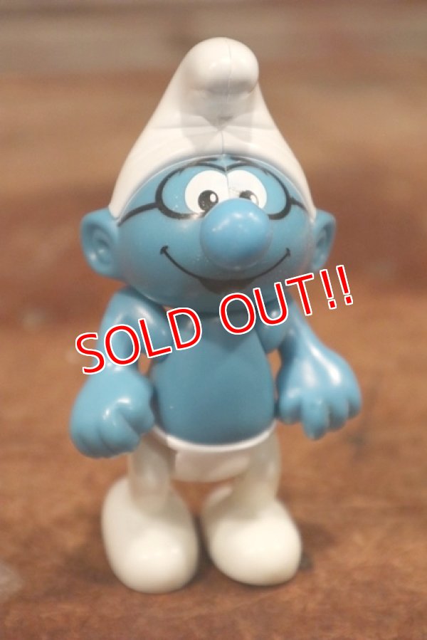 画像1: ct-201101-56 Brainy Smurf / McDonald's 2002 Plastic Figure