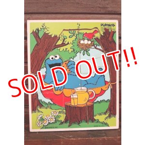 画像: ct-210201-33 Cookie Monster / Playskool 1970's Wood Frame Tray Puzzle