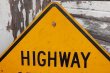 画像2: dp-210401-69 Road Sign "HIGWAY CROSSING AHEAD" 