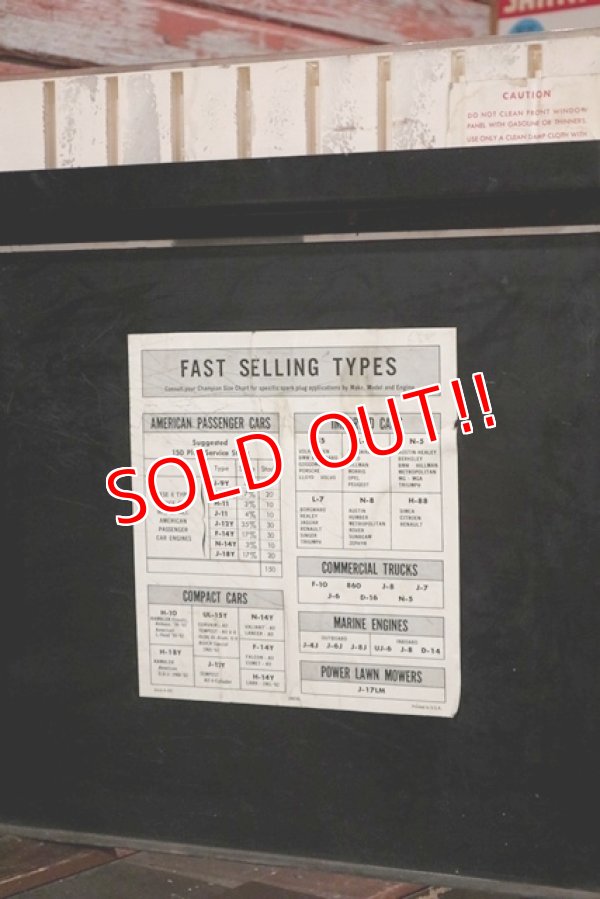 画像9: dp-210401-59 CHAMPION / 1960's SPARK PLUGS Cabinet