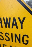 画像5: dp-210401-69 Road Sign "HIGWAY CROSSING AHEAD" 
