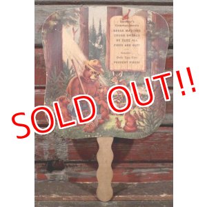 画像: ct-210401-43 Smokey Bear / 1950's Paper Fan