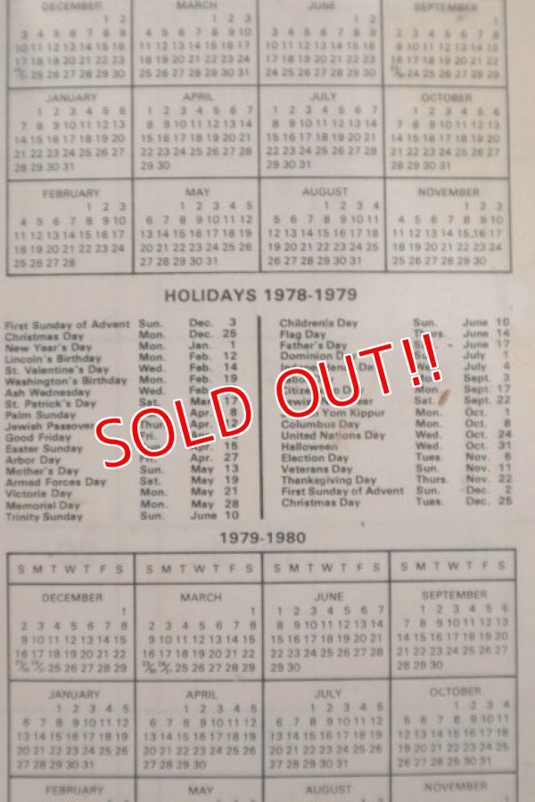 画像5: ct-210401-42 Smokey Bear / 1979 Pocket Calendar