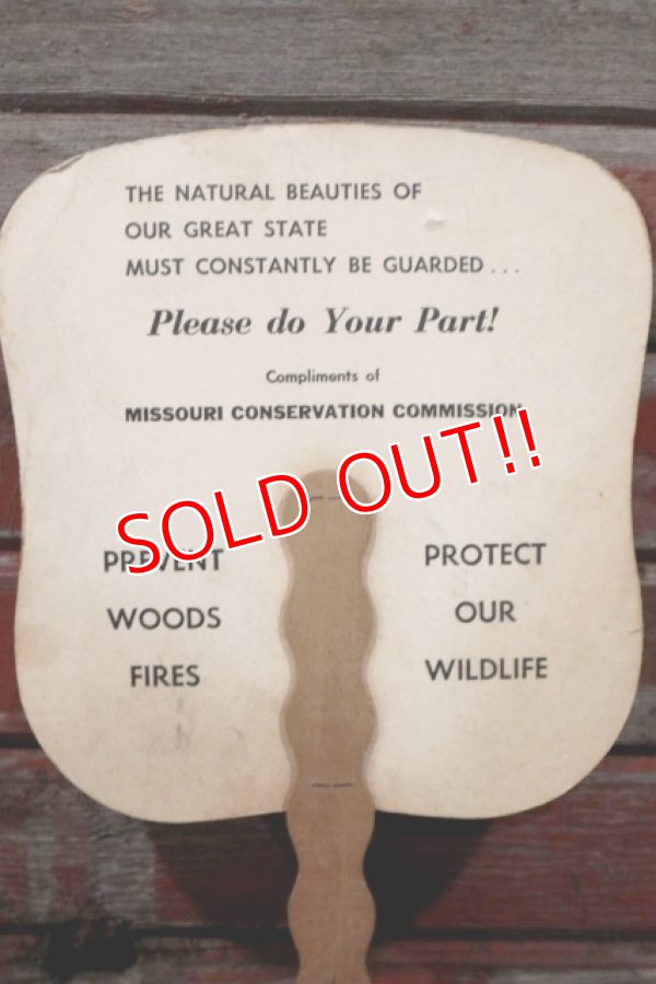 画像6: ct-210401-43 Smokey Bear / 1950's Paper Fan