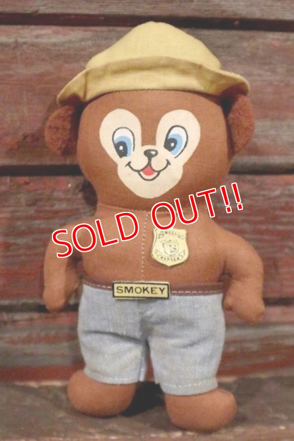 画像1: ct-210401-35 Smokey Bear / Knickerbocker 1970's mini Cloth Doll