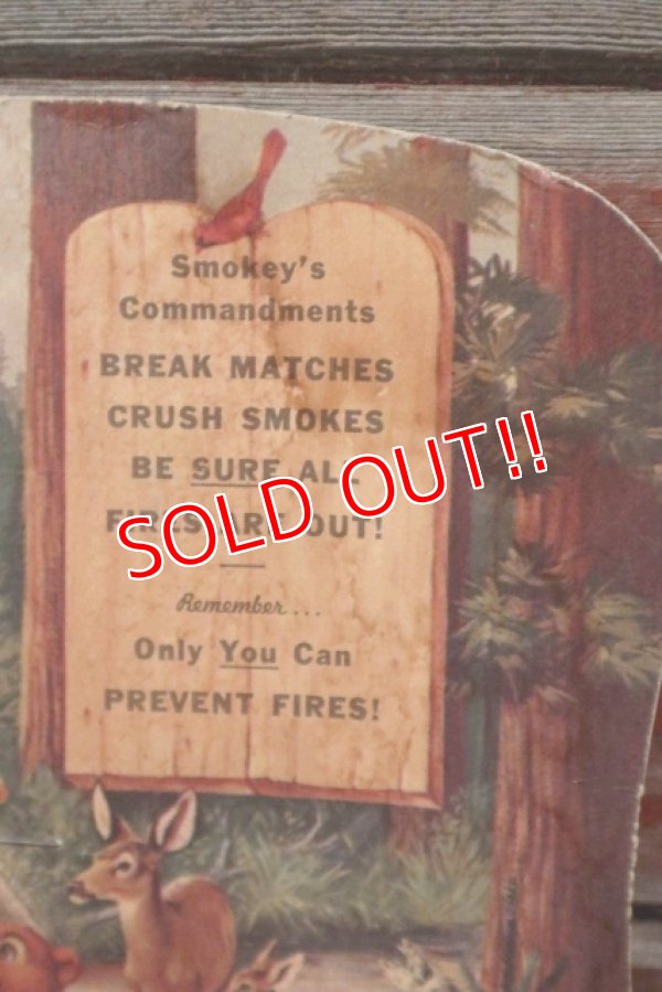 画像3: ct-210401-43 Smokey Bear / 1950's Paper Fan