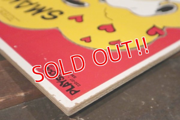 画像6: ct-210401-68 Snoopy & Lucy / Playskool 1970's Wood Frame Tray Puzzle