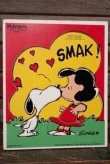 画像1: ct-210401-68 Snoopy & Lucy / Playskool 1970's Wood Frame Tray Puzzle