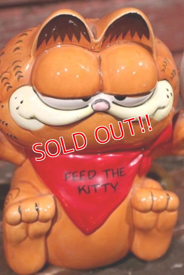 画像2: ct-210501-07 Garfield / 1980's Ceramic Coin Bank