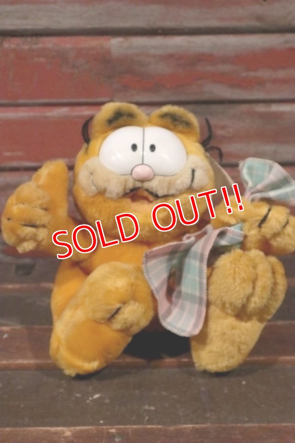 画像1: ct-210501-20 Garfield / DAKIN 1980's Plush Doll "Handkerchief"