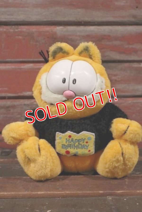 画像1: ct-210501-26 Garfield / CTI Industries 1990's Plush Doll "Happy Birthday"