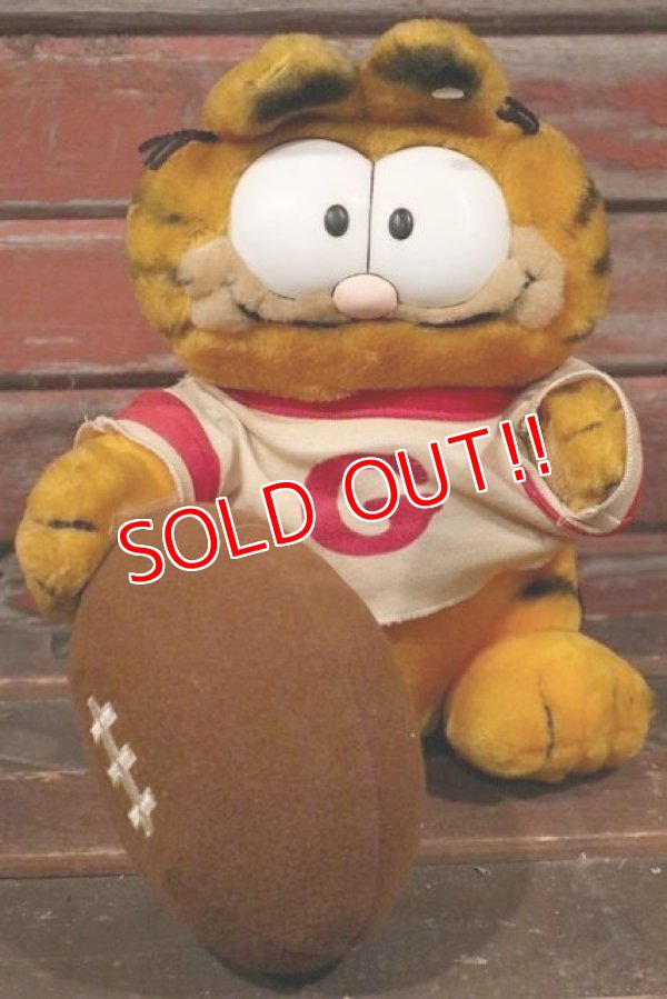 画像1: ct-210501-16 Garfield / DAKIN 1980's Plush Doll "Football"