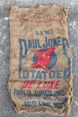 画像: dp-210401-66 PAUL JONES POTATOES / Vintage Burlap Bag