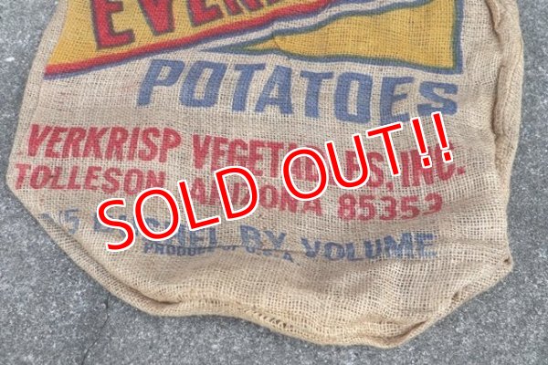 画像4: dp-210401-66 ARIZONA EVERKRISP POTATOES / Vintage Burlap Bag