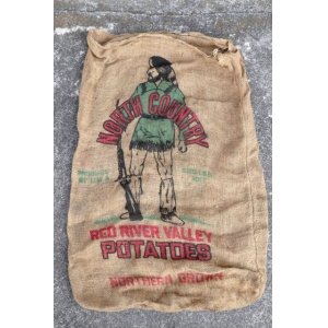 画像: dp-210401-66 RED RIVER VALLEY POTATOES / Vintage Burlap Bag