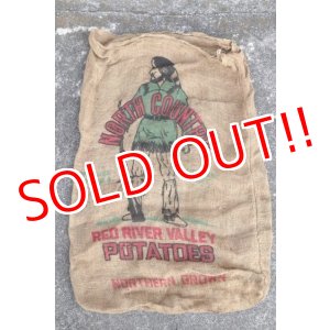 画像: dp-210401-66 RED RIVER VALLEY POTATOES / Vintage Burlap Bag